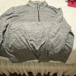 Men's Heather Gray Zip-Up Sweater